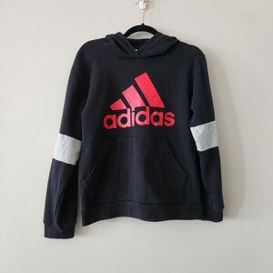 Adidas Kids Black and Red Sweater with Bold Logo Size Medium Boys